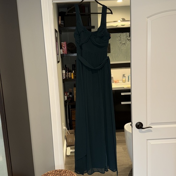 Lulu's Elegant Dark Green Maxi Dress size M NWT - Picture 5 of 5